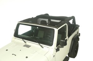 Jeep Wrangler Unlimited Sun Shade - Front + Rear - Rugged Ridge - Eclipse, Full Cover - Black - `04-`06